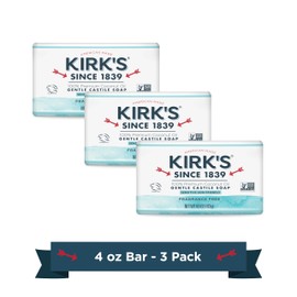 Kirk's Fragrance Free Castile Bar Soap (Pack of 3)