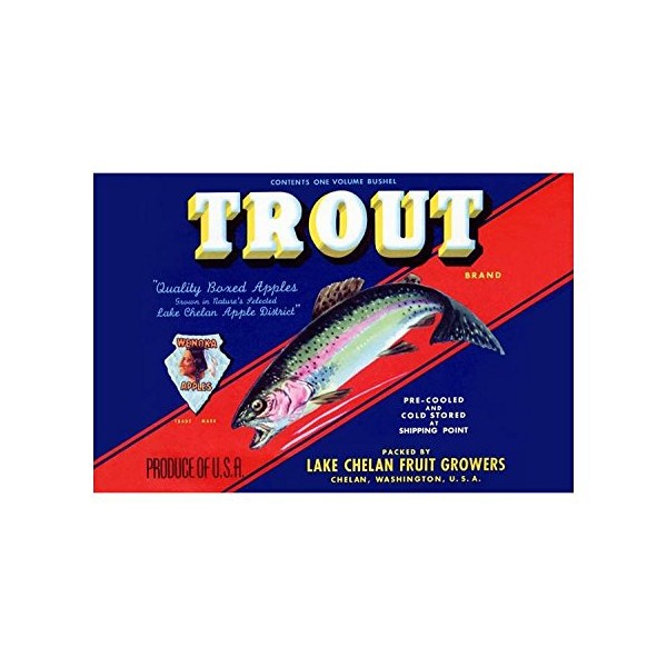 Buyenlarge Trout Brand Apples Print (Unframed Paper Print 20x30)