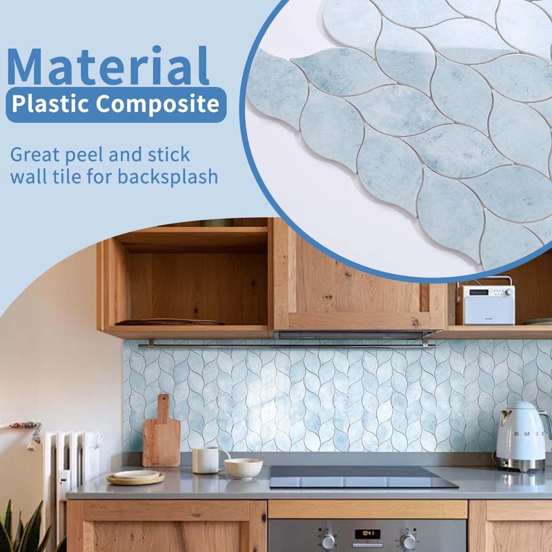 Tilingview 10-Sheet Peel and Stick Backsplash Tile for Kitchen, Self-Adhesive