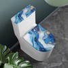Flashideas Blue Marble Prints Toilet Lid Cover and Tank Lid