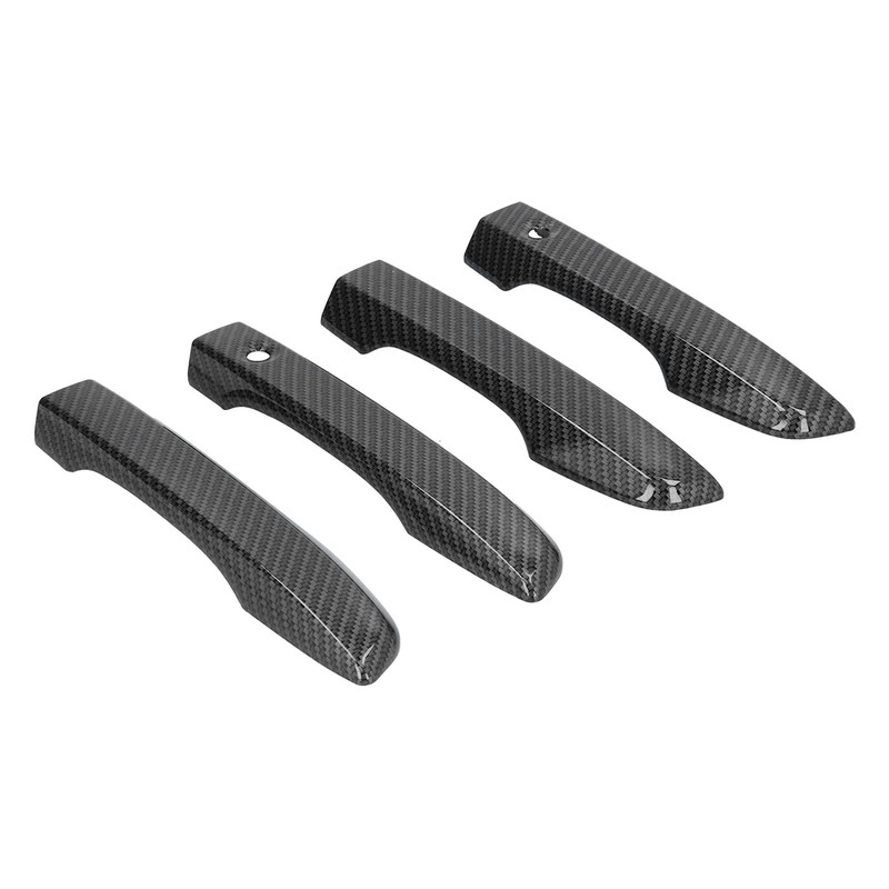 Door Handle Trim Cover Carbon Fiber Style Decoration Fit for