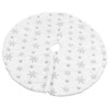 35.4in Christmas Tree Skirt Round Shape Soft Comfortable White Christmas