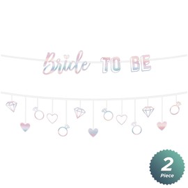 Bridal Party Supplies - Bride to Be Double Banner Garland Decorations Set