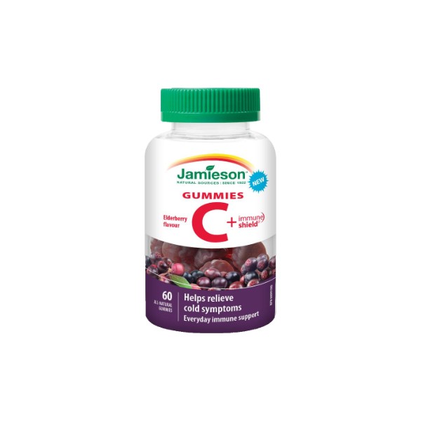 Jamieson Vitamin C + Immune Shield (Elderberry) - 60 Gummies