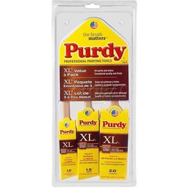 Purdy XL 1, 1-1/2 and 2 in. W Assorted Polyester Paint Brush Set