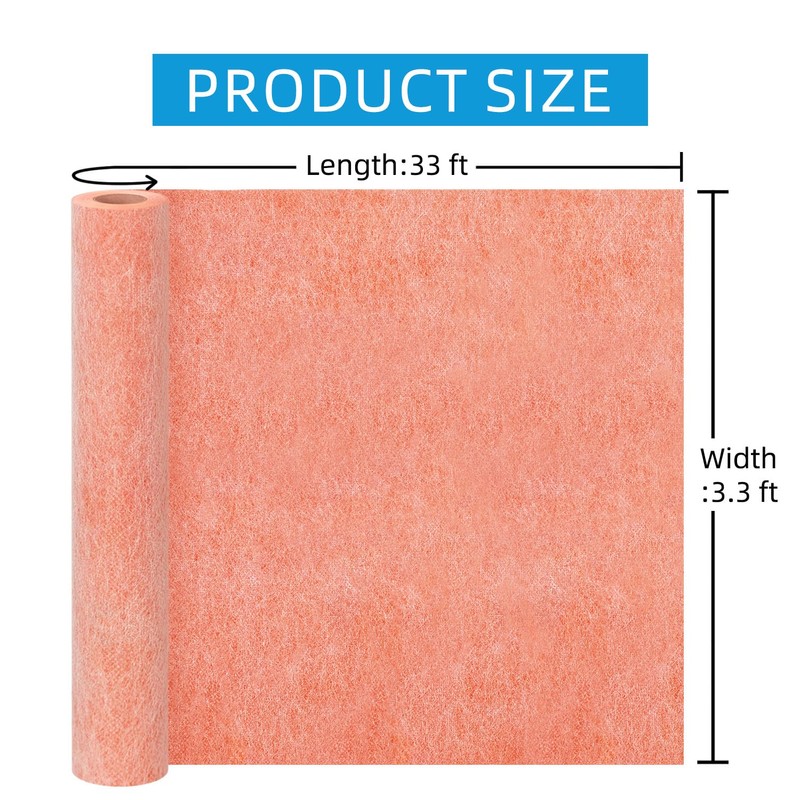 AMOGATO 24mil Waterproofing Membrane, 3' x 33' (99 Sq Ft)
