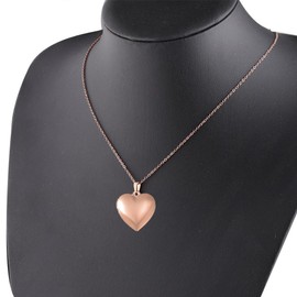 JczR.Y Heart Locket Necklace That Holds Pictures Chunky Puffy Heart Necklace Stainless Steel Love Heart Pendant Box Picture Photo Keepsake Locket Necklace Jewelry Gifts for Women Husband Wife Lover,