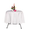 WedDecor 90 Inch White Round Tablecloth for Circular Table, Premium