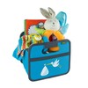 Folding storage box with handles and one compartment with two