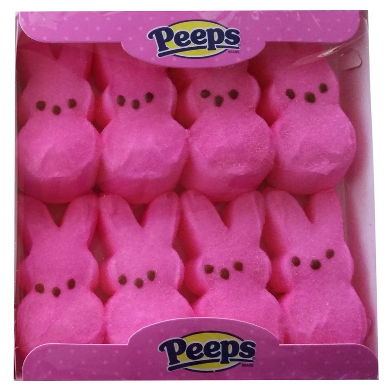 Marshmallow Peeps Pink and Yellow Easter Bunnies 8 ct (Pack