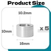 kaihuiyyyt 5Pcs M10 Aluminum Spacers, Metal Spacer Aluminum Round 10.2mm