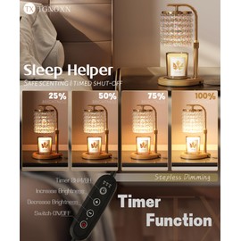 TGNGXN Candle Warmer Lamp with Timer Dimmable Adjustable Height, House Warming Gifts for New Home Decor, Birthday Gift for Women Mom Her, Wax Melt Warmer for Jar Candles with 2 Bulbs (Colorful-1)