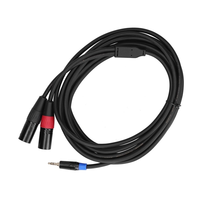 3.5mm Stereo Male to Dual 2 XLR Male Plug Connector