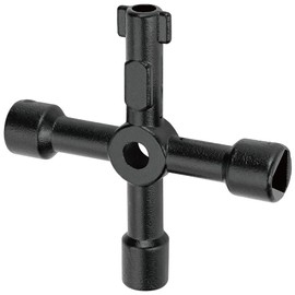 Meter Box Key Gas Key, 1 Piece, 4-Way Multi-Functional Utilities Key, Meter Key, Gas Meter Box Key, Panel Key, Triangle Key, Panel Key Multi Tool, for Electric Cabinet, Water Gas Meter Opening