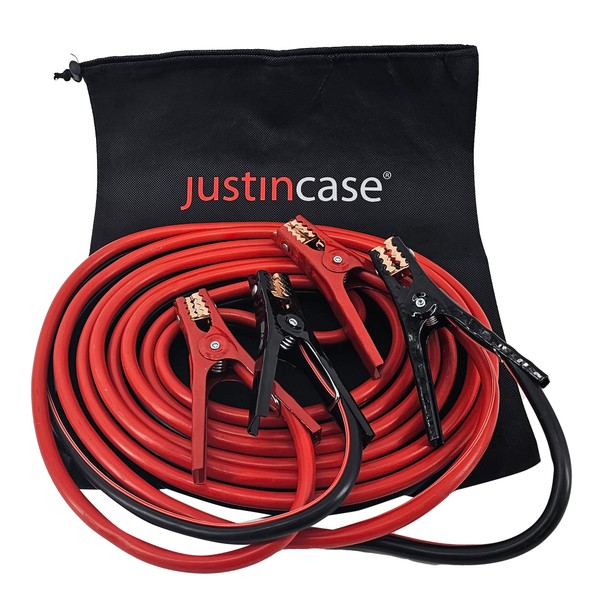 Justin Case Heavy-Duty Jumper Cables for Car, Includes 1 Gauge