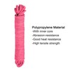 sourcing map Polypropylene Rope Braid Cord 12M/39.4ft 1/4" Pink for