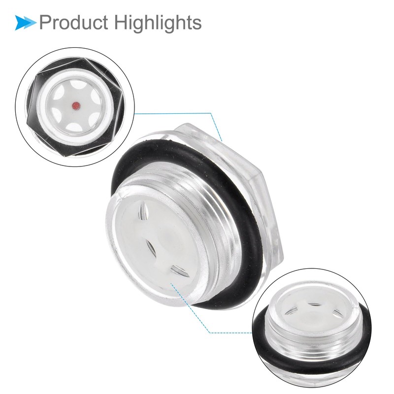 CoCud Air Compressor Oil Sight Glass, | M27x1.5mm Male Thread