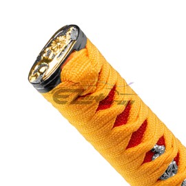 EZAUTO WRAP 15cm Orange Red Shift Knob Samurai Sword Alloy Katana with Adapter Universal