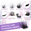 NAGARAKU DIY T50 Cluster Eyelash Extensions, Pack of 108, Wide