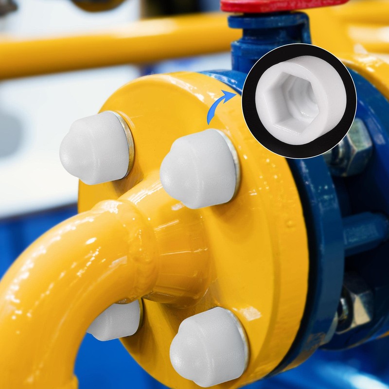 uxcell Plastic Dome Nut Protection Cap Covers, M5 Nut Cover