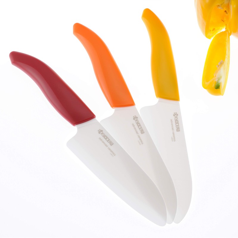 Kyocera’s Revolution Series 5.5” Ceramic Santoku Knife, Chef Knife For