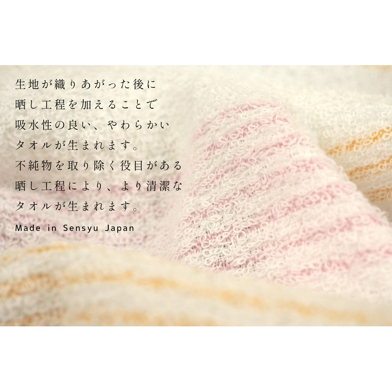 コスギゼン(Kosugizen) バスタオル 泉州タオル プリズムボーダー2色セット 62×120㎝ 2枚入