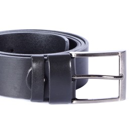 Kabber Leather Belt for Men & Women - High Quality & Vegetable Tanned Leather Belt, Men's Belt & Women's Belt, 118-Black