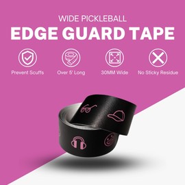 Pickleball Paddle Edge Guard Tape | Perfect Fit Pickle Ball Paddle Edge Protection Tape | No Wrinkling | Pink | Wide Width
