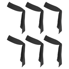 PATIKIL Head Ties Headbands, 6 Pcs Ninja Karate Headband Adjustable Sports Tie Back Sweat Wicking Workout Head Band for Men Women Running Tennis Yoga, Black