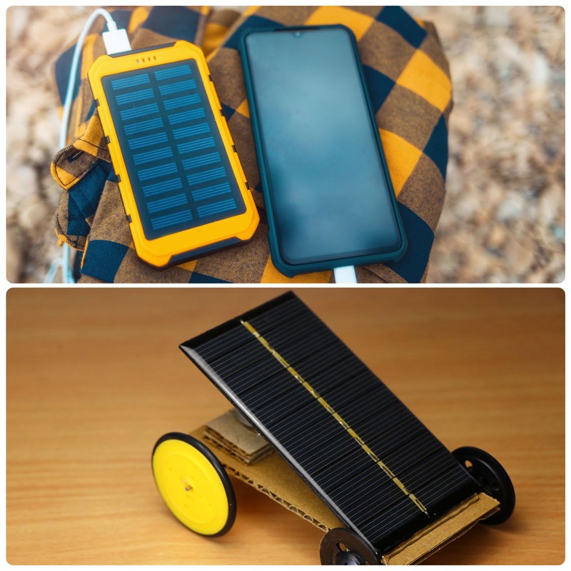 sourcing map 5V 2W 0.4A Mini Solar Panels, 3.2m Wire