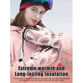 RIGWARL Winter Gloves Biking Gloves for Cold Weather Winter Windproof Anti-Slip Touch Screen Running Gloves for Driving Ski Hiking Running