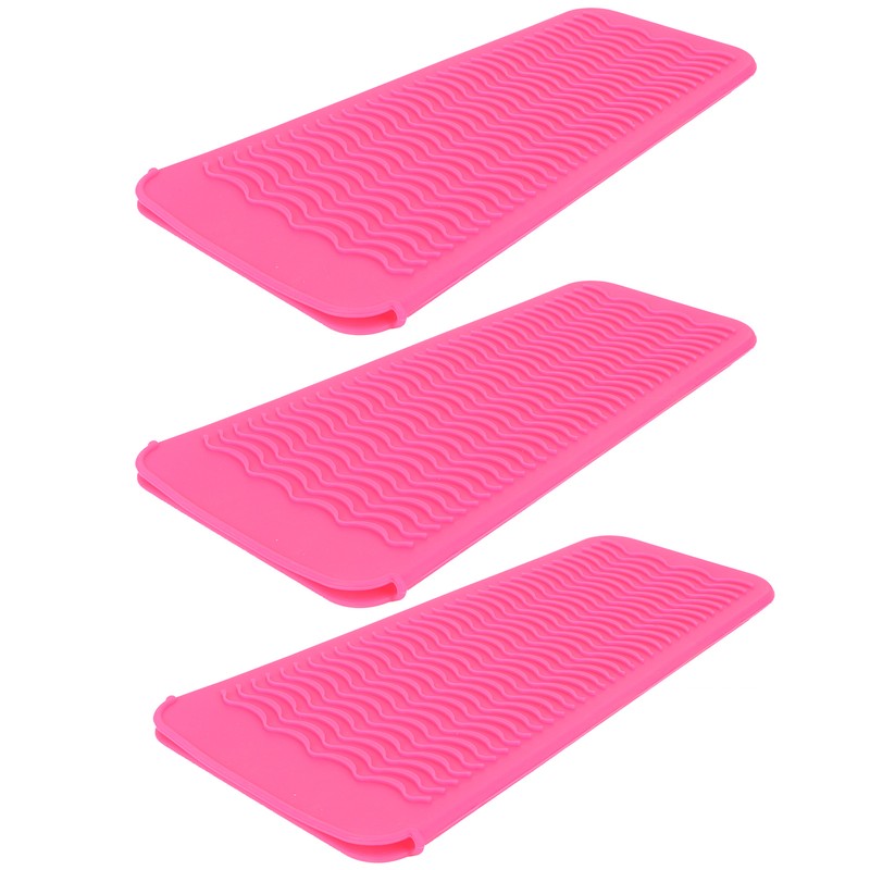 3Pcs Silicone Insulation Cover Heat Resistant Pouch for Hair Straightener