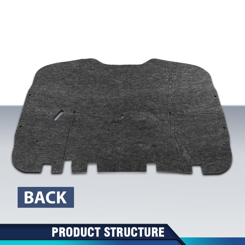PIT66 Hood Insulation Pad 1/2" with Clips Compatible with Chevy