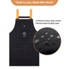Adjustable Work Tool Apron with Secure Multi Phone Pocket -