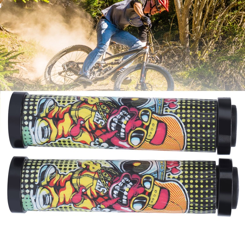 Handlebar Grips Fashionable Pattern Comfortable Cycling Equipment for Mountain BikesF
