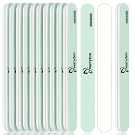 Maryton Nail Buffer and Shine Kit - 10pcs Nail Shine Buffer Blocks for Natural Nails Polisher Fingernail Buffer Buffing File 400 6000 Grit