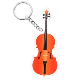 Abaodam Cello Key Ring Music Style Keyring with Instrument Pendant Music Key Ring Violin Key Ring Musician Bags Acrylic Iron, As Shown