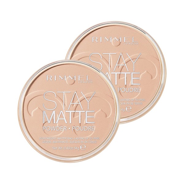 Rimmel Stay Matte Pressed Powder, Natural, 0.49 Ounce (Pack of 2)