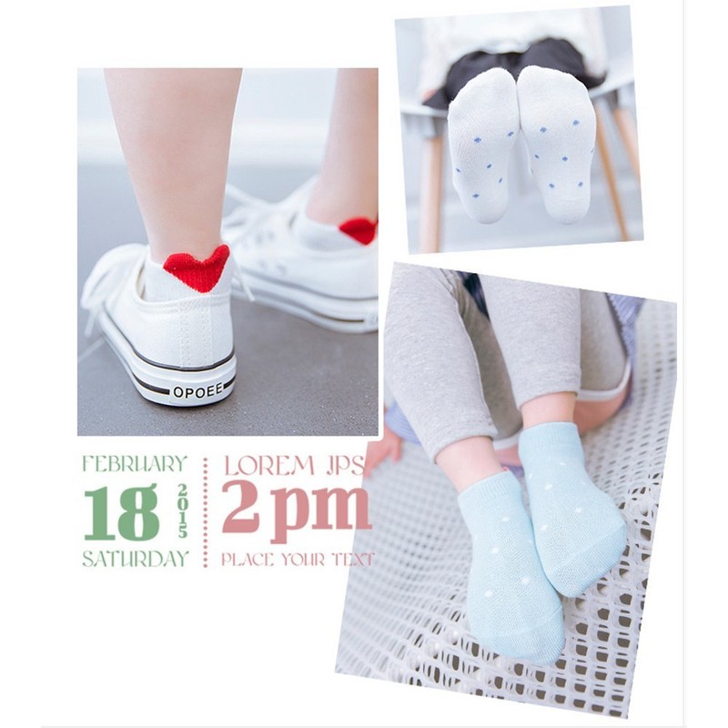 InSomila Children's Socks, Cotton, Children's Socks, Sheer, Ankle Socks, Mesh,