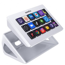 SOOMFON Stream Control Deck Studio Stream Controller with 15 Macro Keys & Dashboard, Customized LCD Buttons to Trigger Actions in OBS, YouTube, Perfect for Live Streaming Video Editing(White)