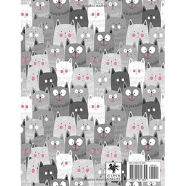  Cute Peaceful Cats College Ruled Notebook - Funny Colorful Cats Print Composition Notebook - 8.5 x 11 Large 110 Pages Ruled Lined Journal: Great for work, School and daily use notebook.