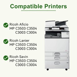 COSOB MP C3503 Toner Cartridge Remanufactured Replacement for Ricoh MP C3503 C3003 C3004 C3504 ( Black / Cyan / Magenta / Yellow, 4-Pack)