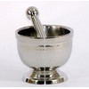 Stainless Steel Shiny Hammered Mortar and Pestle