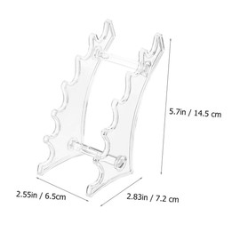 Generic 2Pcs Acrylic Arc Pen Holder Rack Eyeliner Eyebrow Pencil Organizer for Desk Simple Design for Office Home for Students and Professionals