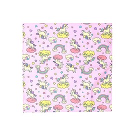 GRINLAB Kids' Lunch Cloth, Placemat, Lunch Napkin, Boys, Girls, Lunch Cloth, Large Size, For Kids, Kids, Kindergarten, Elementary School, Nursery, Kindergarten, Unicorn, F, Lavender