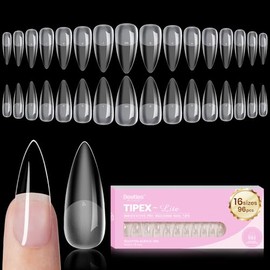 Beetles Puntas de Uñas Stiletto con Apex, 96 Piezas