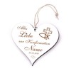 Dekolando Home Accessories Heart Engraved Sign with Name and Date