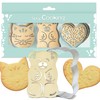 ScrapCooking Set of 3 Cookie Cutters + Wooden Embosser Cat