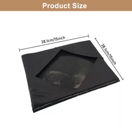 15x15 Heat Press Cover, Teflon Sheets for Heat Press Non-Stick High Temperature Resistant Sheet Mat Protector for Protecting Sublimation Heat Pressing Machine Plate (15x15inch, Black)