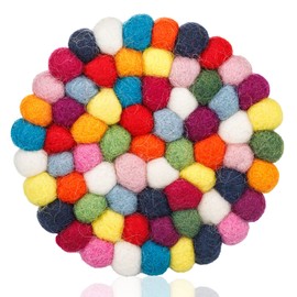 ZenBless 4 inch Singing Bowls Cushion, Round Wool Pad, Tibetan Bowl Mat, Incense Holder Mat, Buddhist Sound Bowl Pad Hand Made in Nepal for Home Decoration Yoga Meditation Accessories